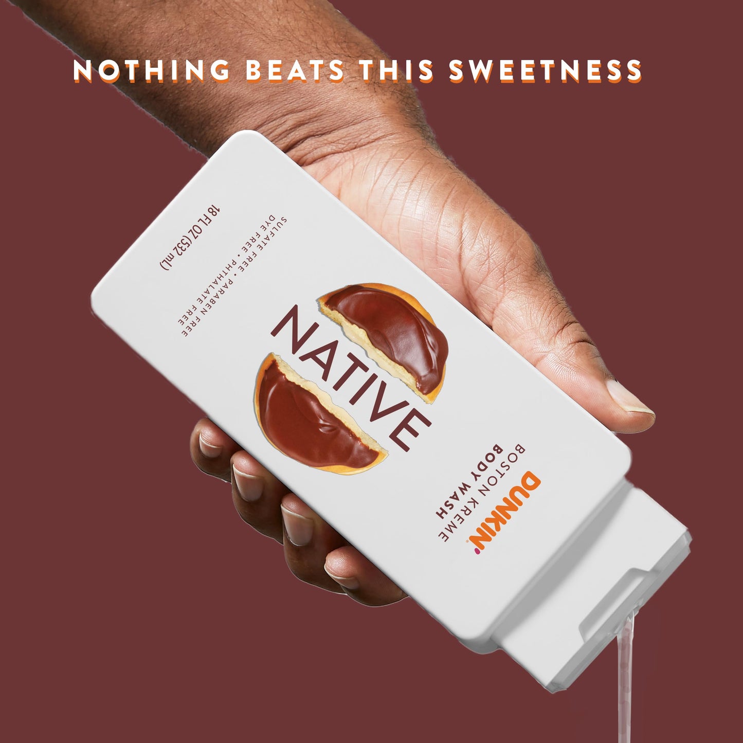 Native Body Wash, Dunkin Boston Kreme, Contains Naturally Derived Ingredients | For Women & Men, Sulfate, Paraben, & Dye Free Leaving Skin Soft