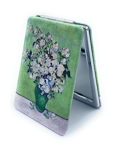 Aeisage Purse Mirrors for Women Small Compact Mirror for Purse Travel Makeup Mirror Pocket Mirror Cute Lipstick Mirror Vincent Van Gogh Roses Gifts