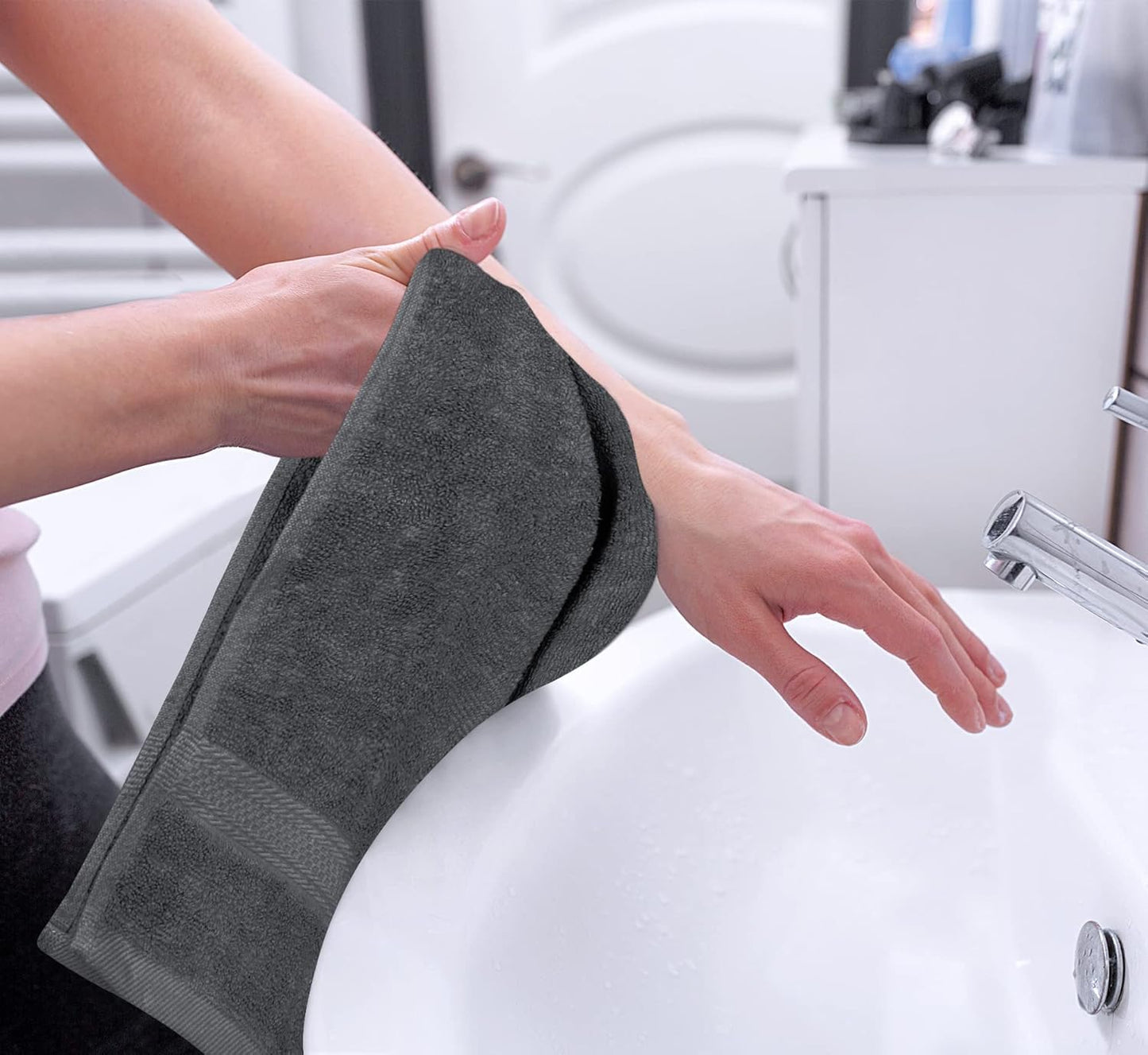 Utopia Towels 6 Pack Premium Hand Towels Set, 16 by 28 inches, 100% Ring Spun Cotton, Ultra Soft and Highly Absorbent 600GSM Towels for Bathroom…