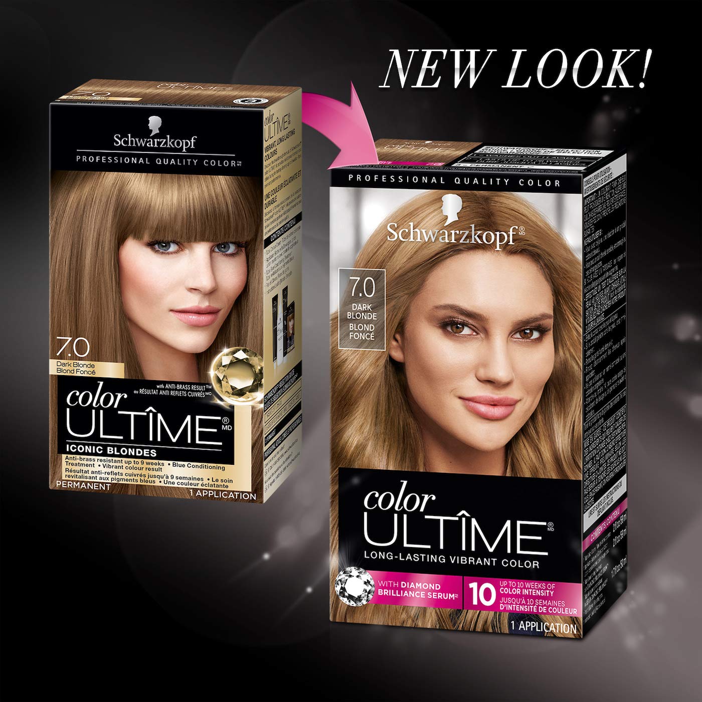 Schwarzkopf Color Ultime Hair Color Cream, 7.0 Dark Blonde (Packaging May Vary)