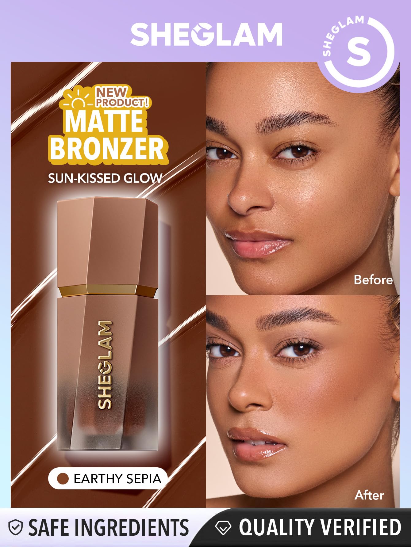 SHEGLAM Sun Sculpt Cool Toned Liquid Contour Stick Long Lasting Cream Bronzer Makeup - Earthy Sepia Beauty and Personal Care SHEGLAM