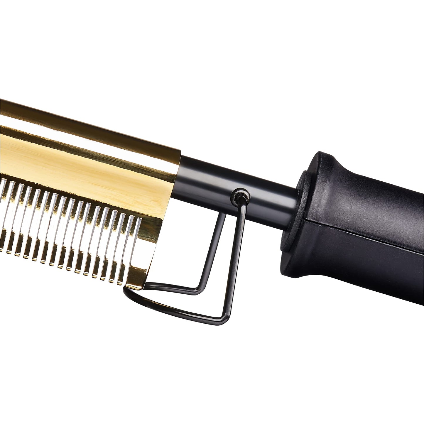 Red by Kiss Hot Comb Hair Straightener 450 Degrees, Curved Electric Heating Comb, Pressing Comb Brush for Straightening Hair and Beard, Curling Iron