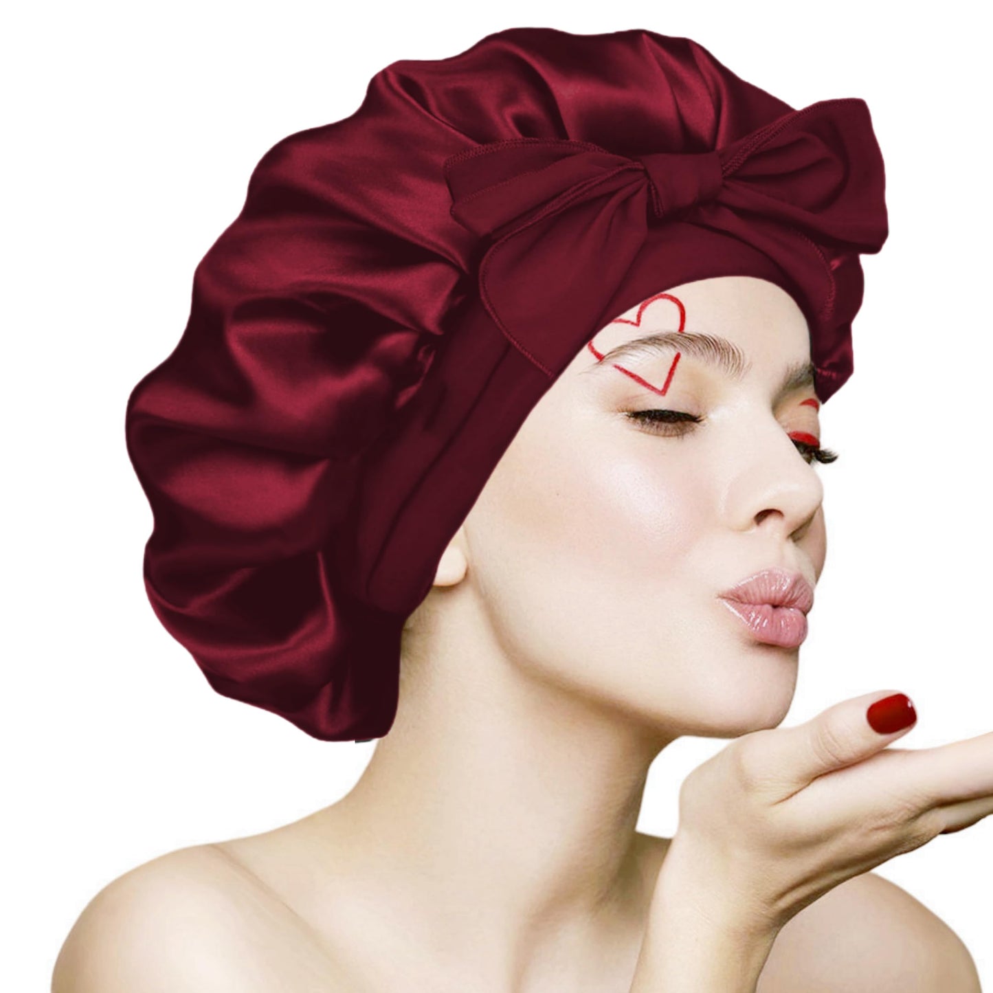 Silk Bonnet for Sleeping Women?Hair Bonnet for Sleeping Silk Night Cap for Curly/Natural Hair Skin Russet, Large Beauty and Personal Care VECIIR Default Title