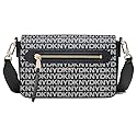 DKNY Womens Bryant Logo Ave Medium Flap Crossbody Handbags
