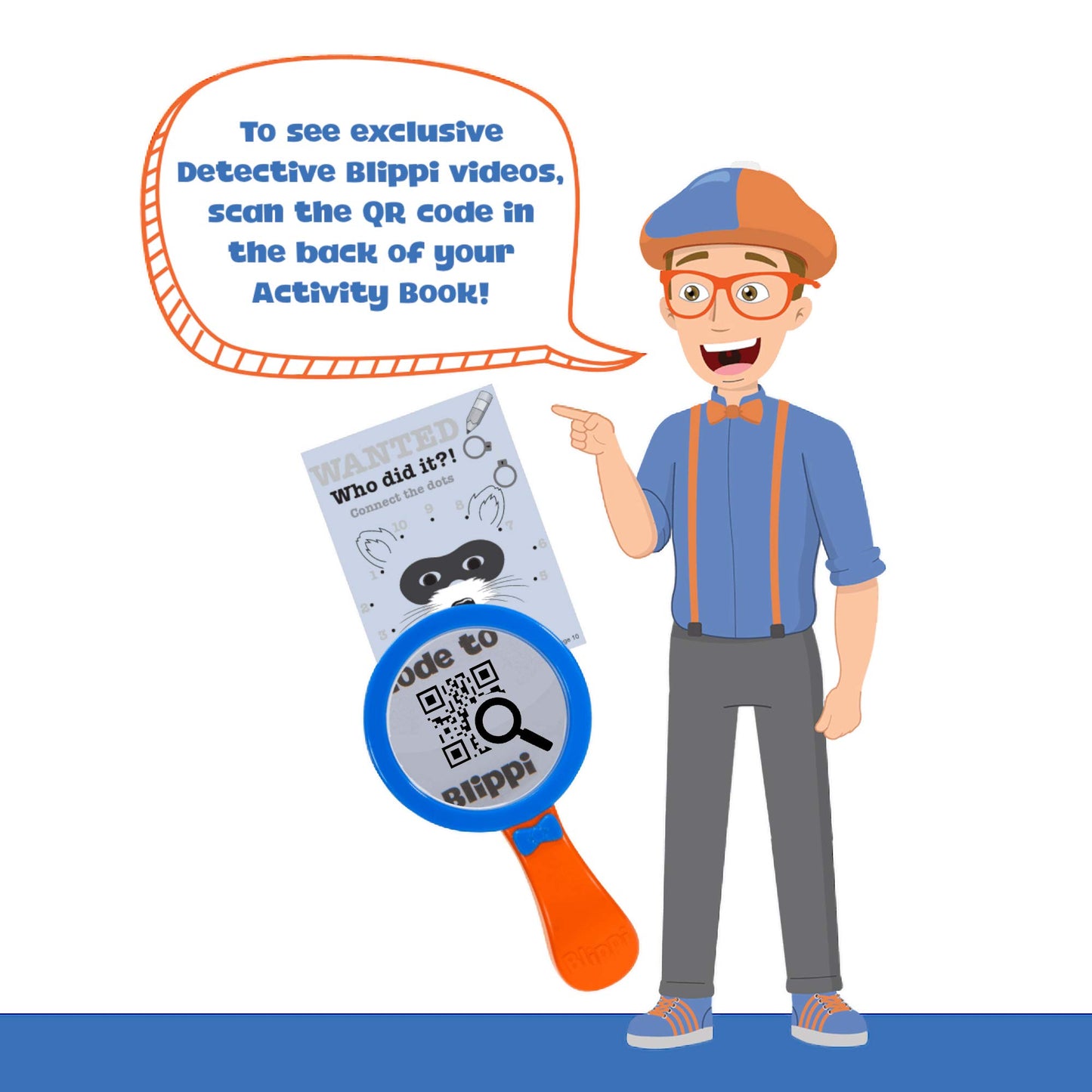 Blippi Detective Roleplay Set | Carry Case, Camera, Badge, Magnifying Glass & Activity Sheets | Toddler Mystery Adventure Toy