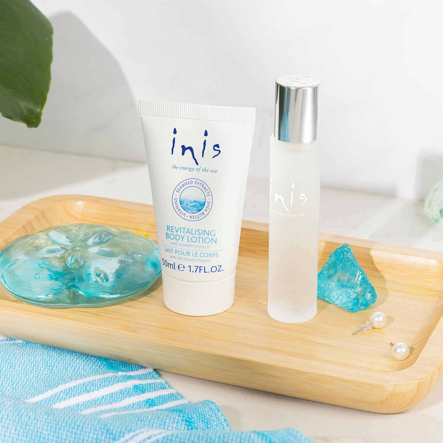 Inis the Energy of the Sea Cologne & Body Lotion Sampler Set - Travel Size Toiletries for Women and Men - Unisex Ocean Fresh Fragrance