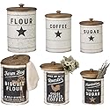 Primitives by Kathy 39060 Farmhouse Tin Canisters, Sugar/Coffee/Flour