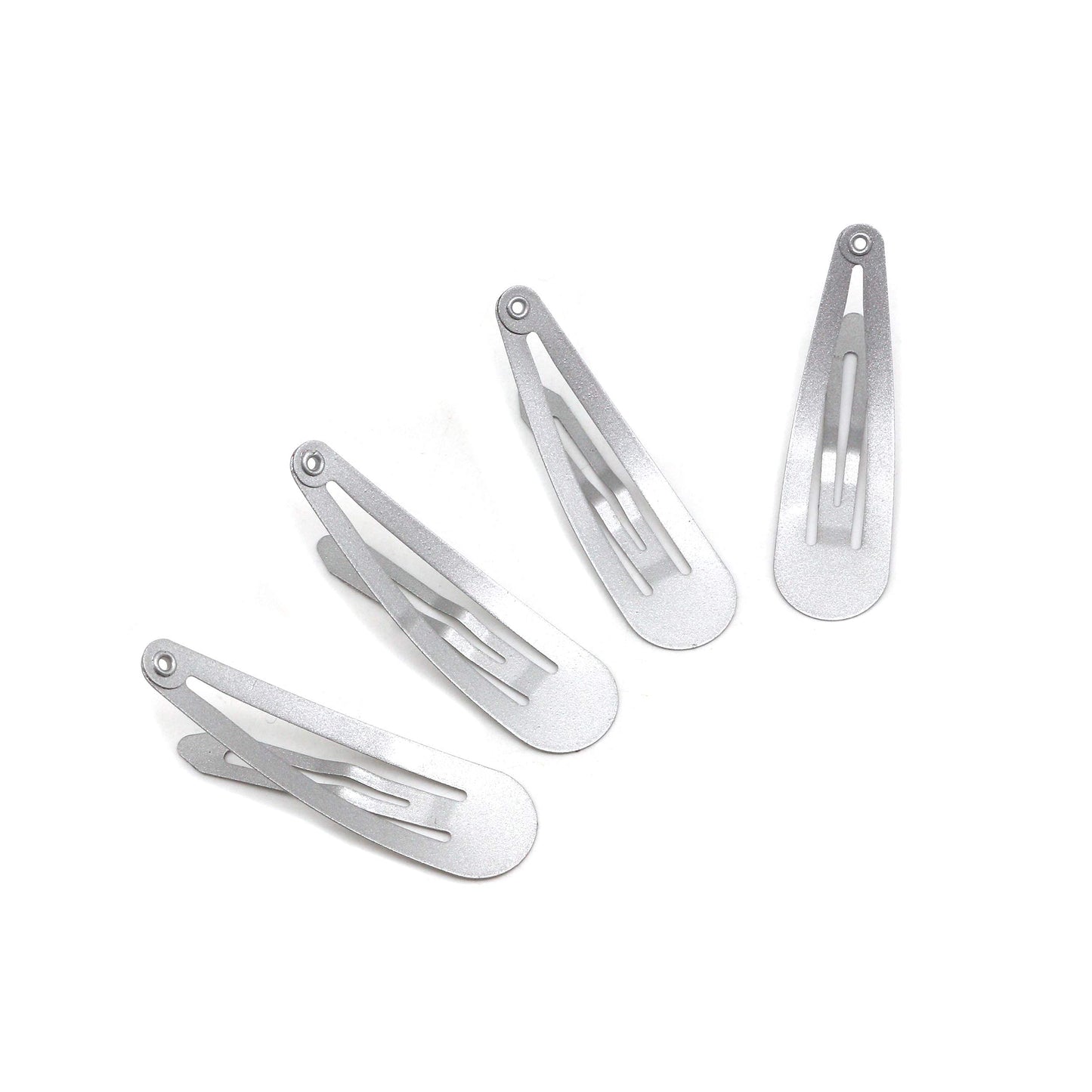 Dofash 12PCS Snap Hair Clips For Women-Non Slip & Metal Hair Barrettes, 5cm 2'' Small Clips For Thin & Fine Hair, Silver Grey
