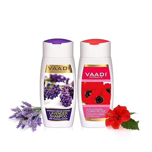 Vaadi Herbals Lavender Shampoo, 110ml with Corn Rose Conditioner, 110ml