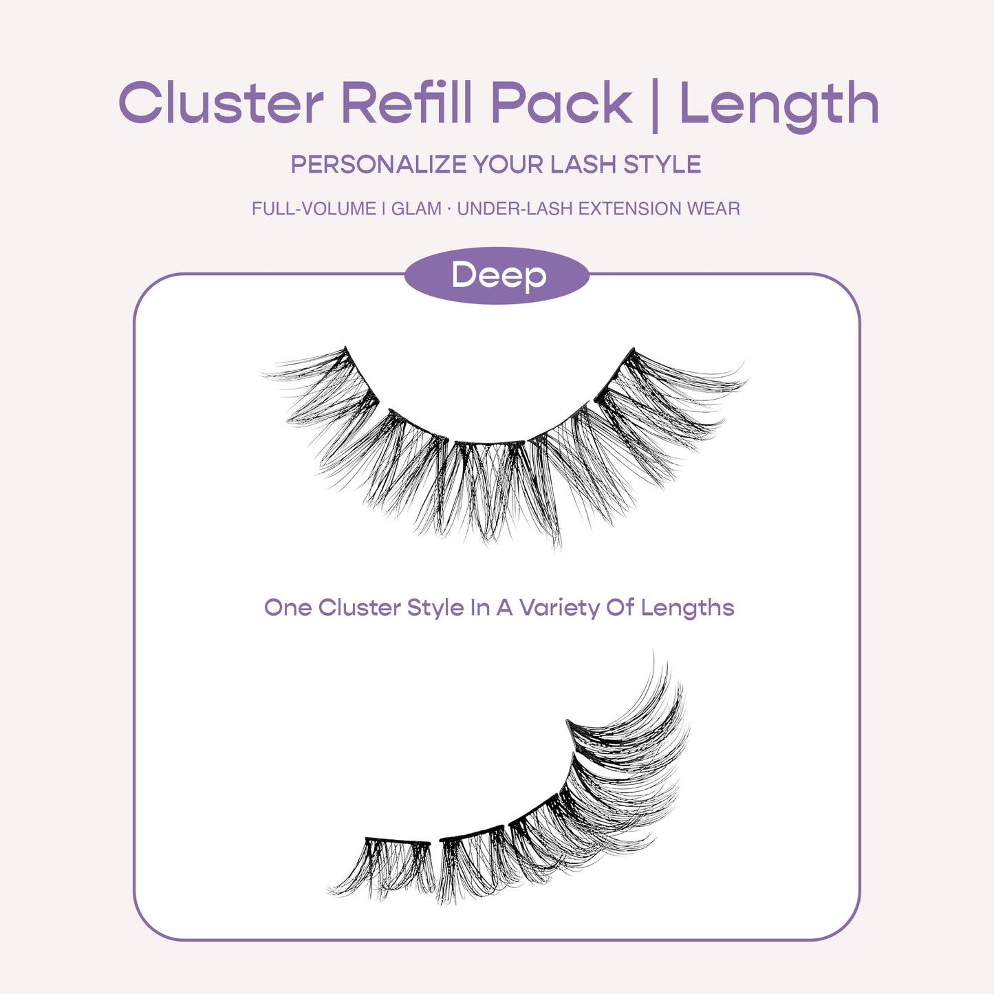 i-ENVY Cluster Palette Lash Refill, DIY Lash Makeup, Clusters False Eyelash, Varied Length, Customizable Under Lash Extension Layering (Deep 10-15MM…
