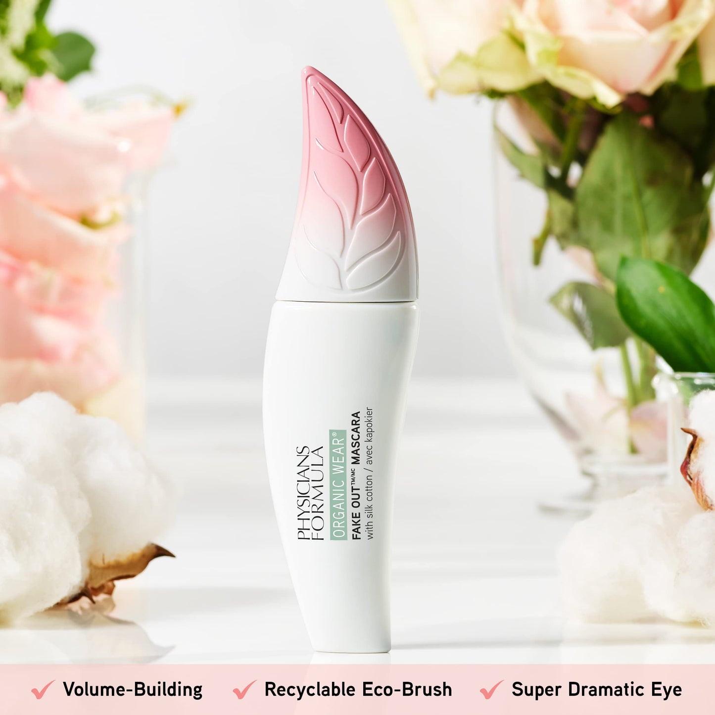 Physicians Formula Organic Wear Lash-Boosting All Natural Mascara, Lifts, Lengthens, For Sensitive Eyes, Dermatologist Tested - Natural Black