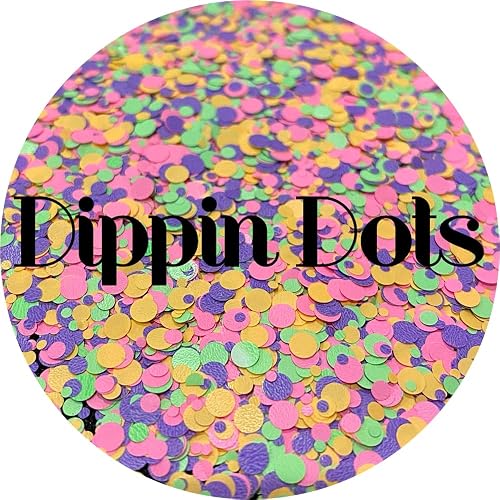 Rainbow Dots Polyester Glitter | Craft Glitter | Glitter for Arts & Crafts | Tumblers | Cosmetics | Nails | Epoxy Resin Art | Slime | DIY | Body