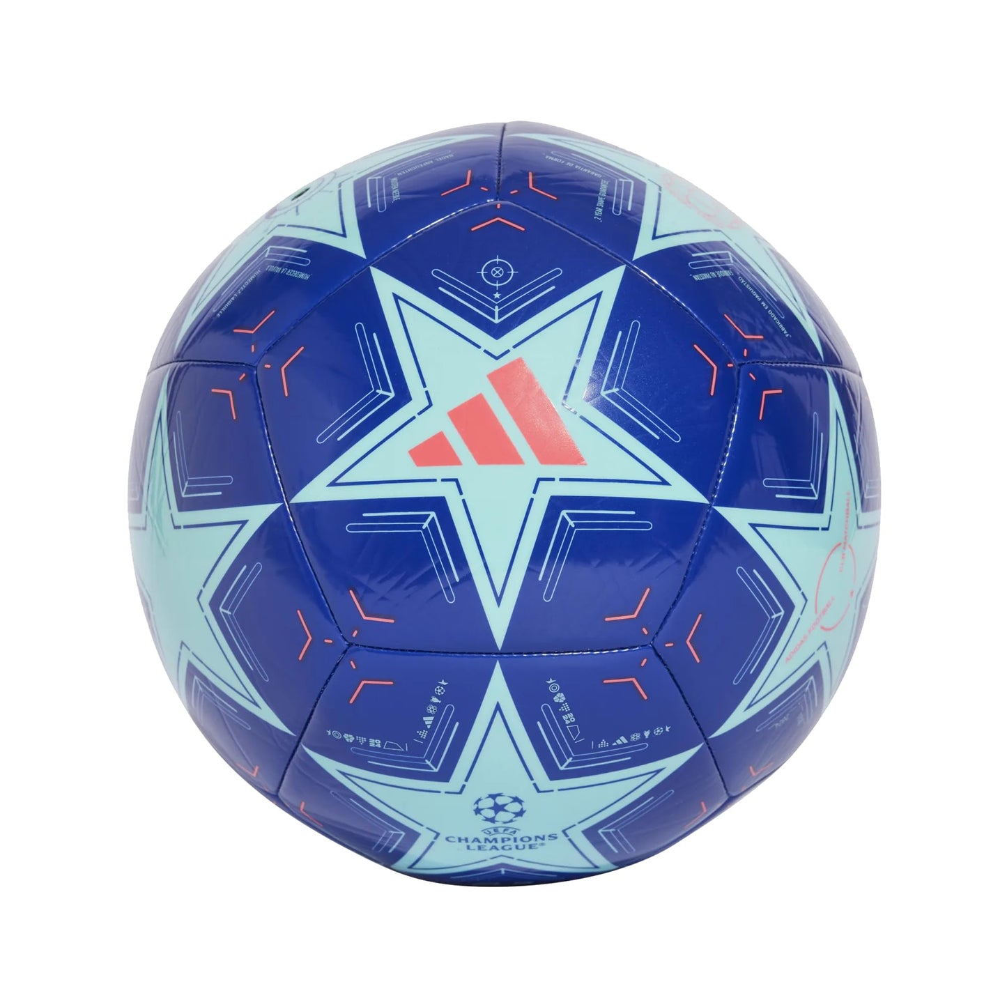 adidas Unisex-Adult UCL Club Soccer Ball, Clear Aqua/Lucid Blue/Turbo, 5