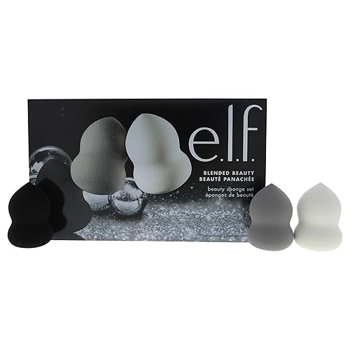 e.l.f. Cosmetics Blended Beauty Sponge Set, Three Sponges for Flawless Makeup Application