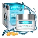 Pure Formula Hyaluronic Acid & Vitamin E Daily Face Moisturizer - Reduce Acne Scars, Fines Lines, Wrinkles, Hydrating Day Cream - Cruelty Free Korean