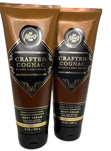 Bath & Body Works Crafted Cognac Body Cream 2-Pack - Warm Rich Daily Moisturizer