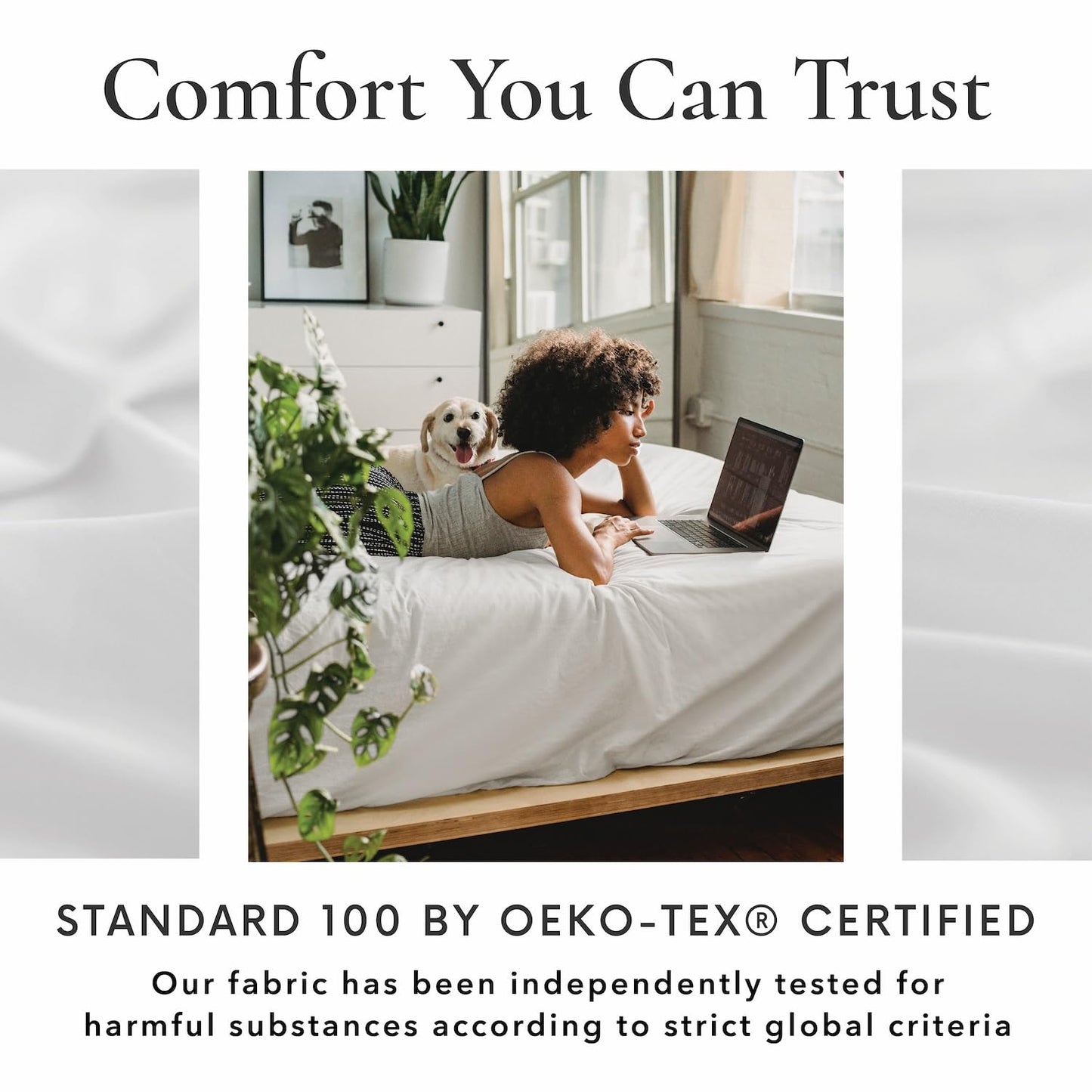 Bamboo Bay 4 Piece Queen Size Sheet Set, 100% Viscose Made from Bamboo, Breathable, Ultra Soft Cooling Bed Sheets for Hot Sleepers, Beddings with Deep