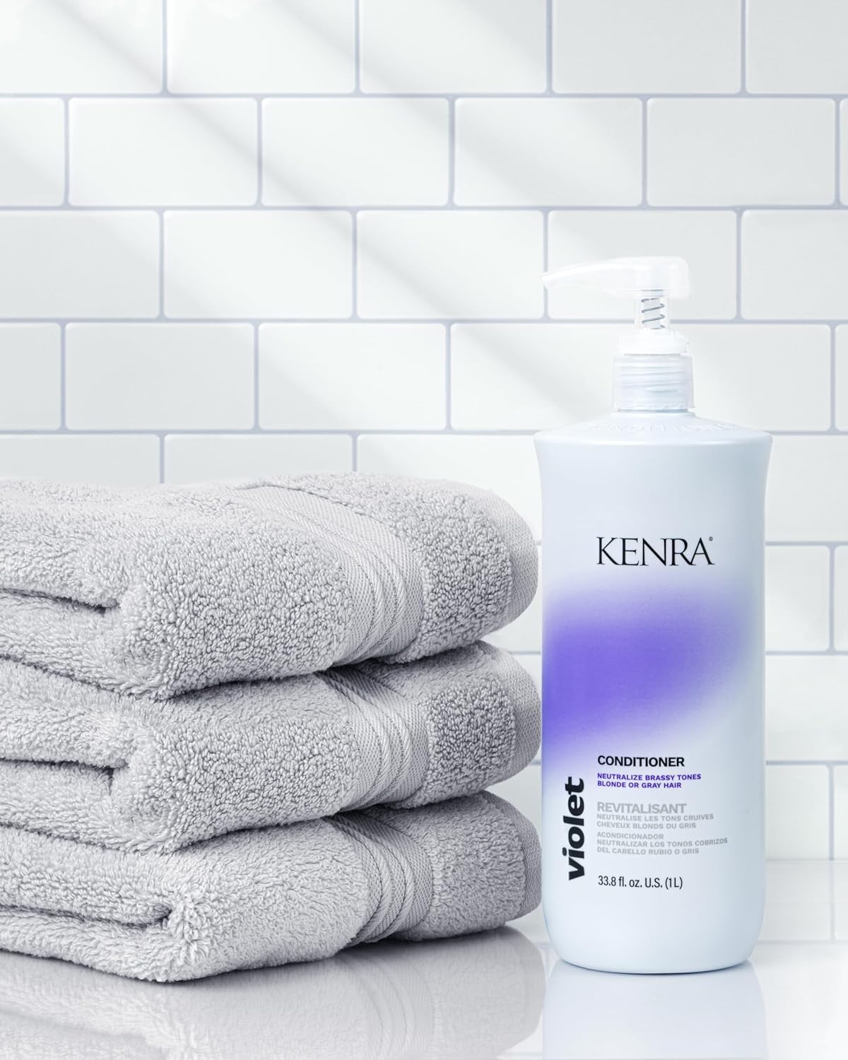 Kenra Violet Shampoo & Conditioner Set | Eliminates Brassy Tones | Purple Pigment + Deposit | Neutralizes Yellow | Moisturizes Processed Hair |