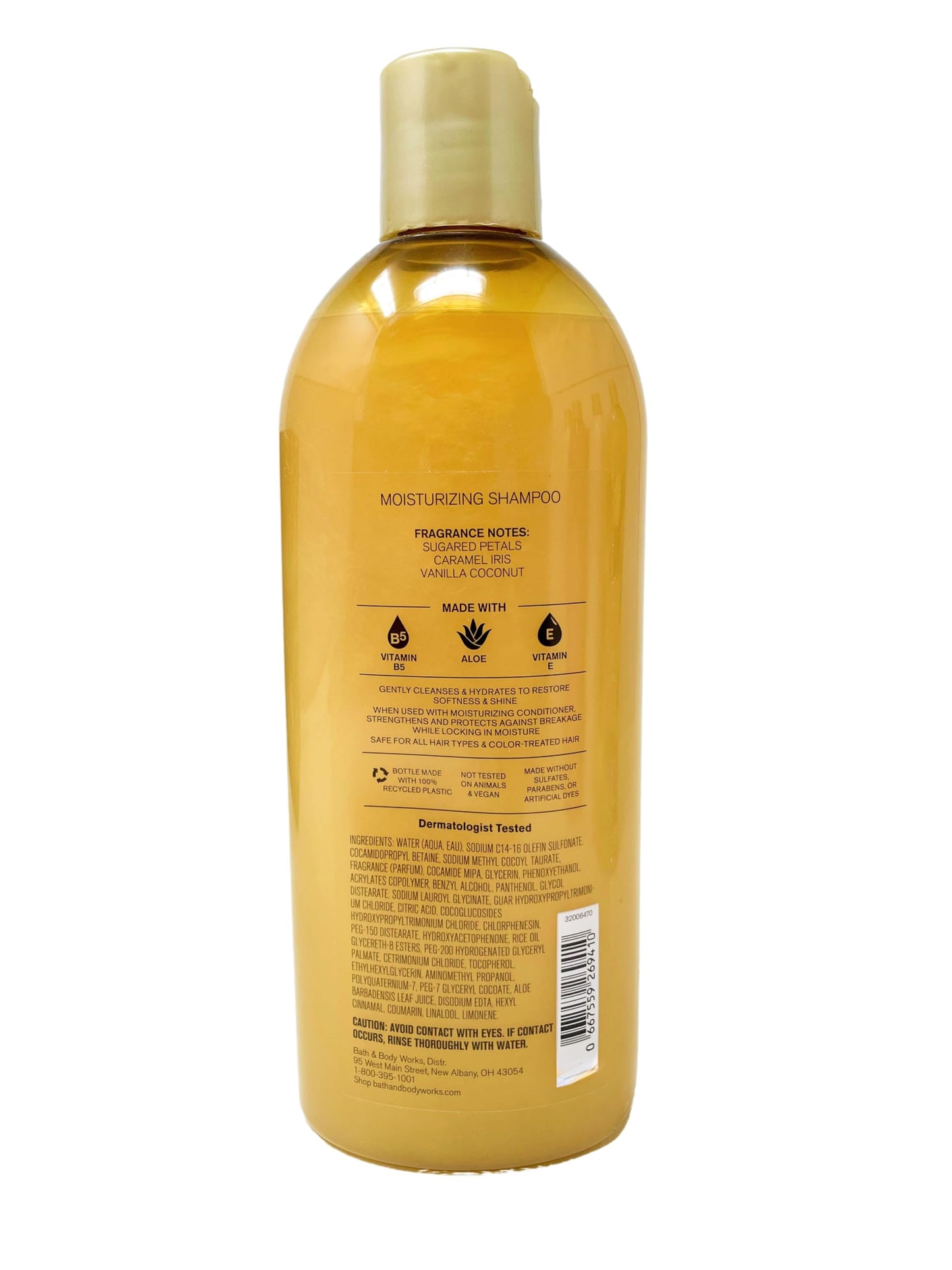 Bath & Body Works Vanilla Blooms - 3 Pack Of Moisturizing Shampoo with a Natural Oats Sample Soap