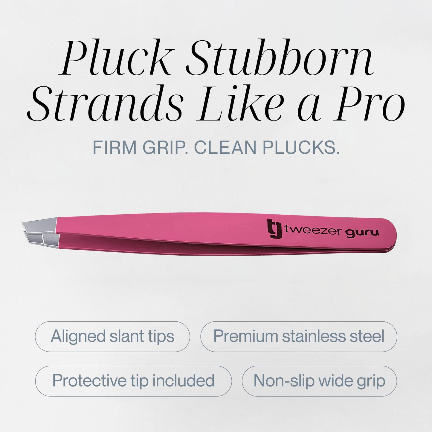 Tweezer Guru Tweezers for Women Facial Hair & Men - Precision Slant-Pointed Eyebrow Tweezer for Ingrown Hair, Blackhead & Splinter Removal Beauty and Personal Care TWEEZER GURU
