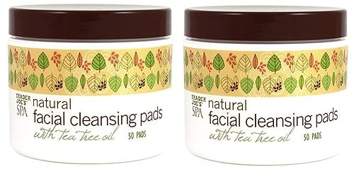 2 Pack Trader Joes Spa Natural Facial Cleansing Pads with Tea Tree Oil