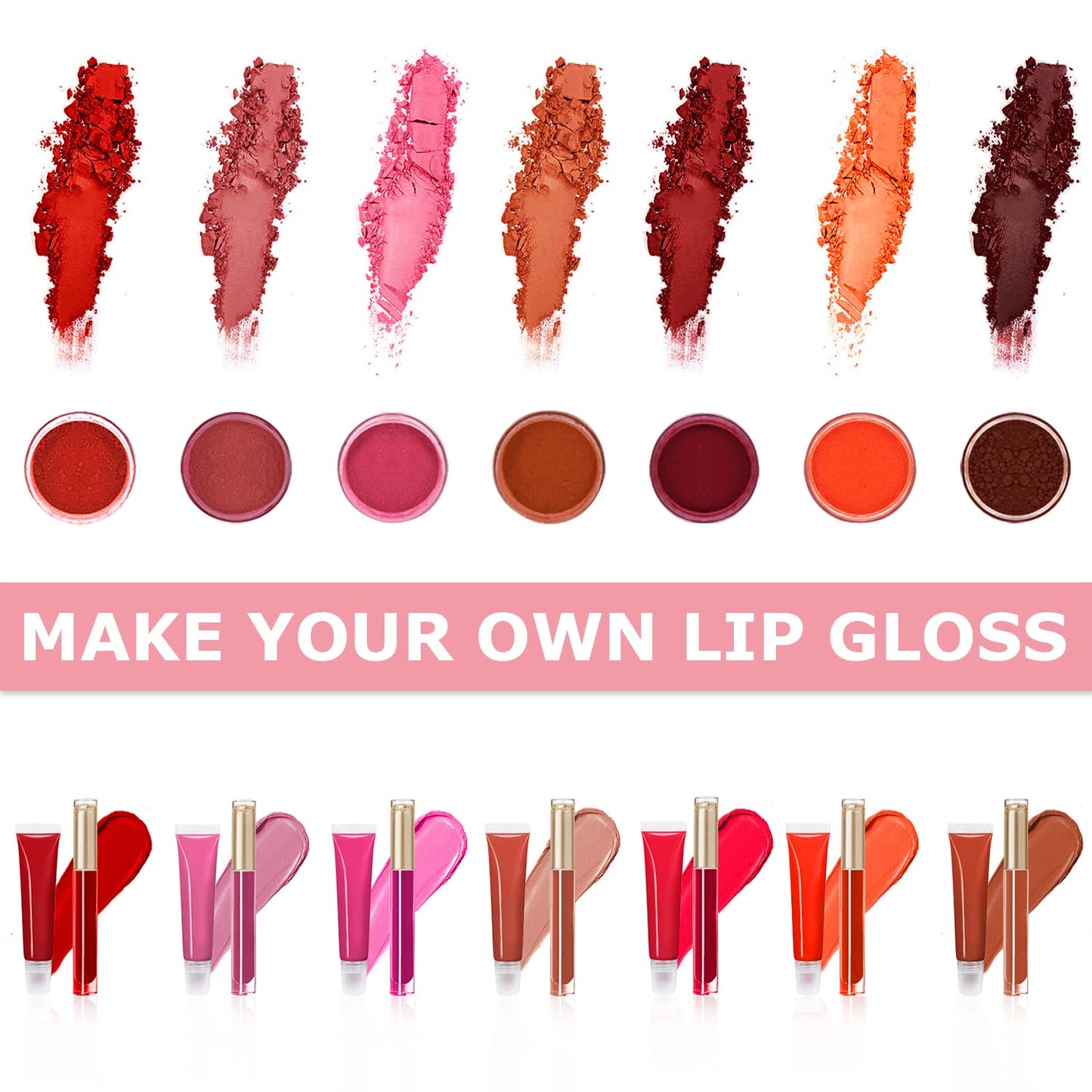 TSVATE Lip Gloss Making Kit, Lip Gloss Kit, Diy Lipgloss Set, Fun Make Your Own Lipgloss Kids Lip Gloss for Girls, Women, Moisturizing Lip Gloss Base