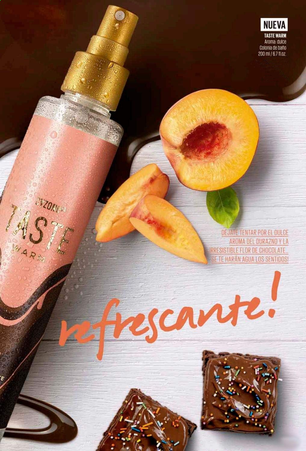 Cyzone L'bel Taste Warm Refreshing Cologne With Peach Sweet Aroma and Irresistible Chocolate Flower 6.7 fl. oz. (200ml)