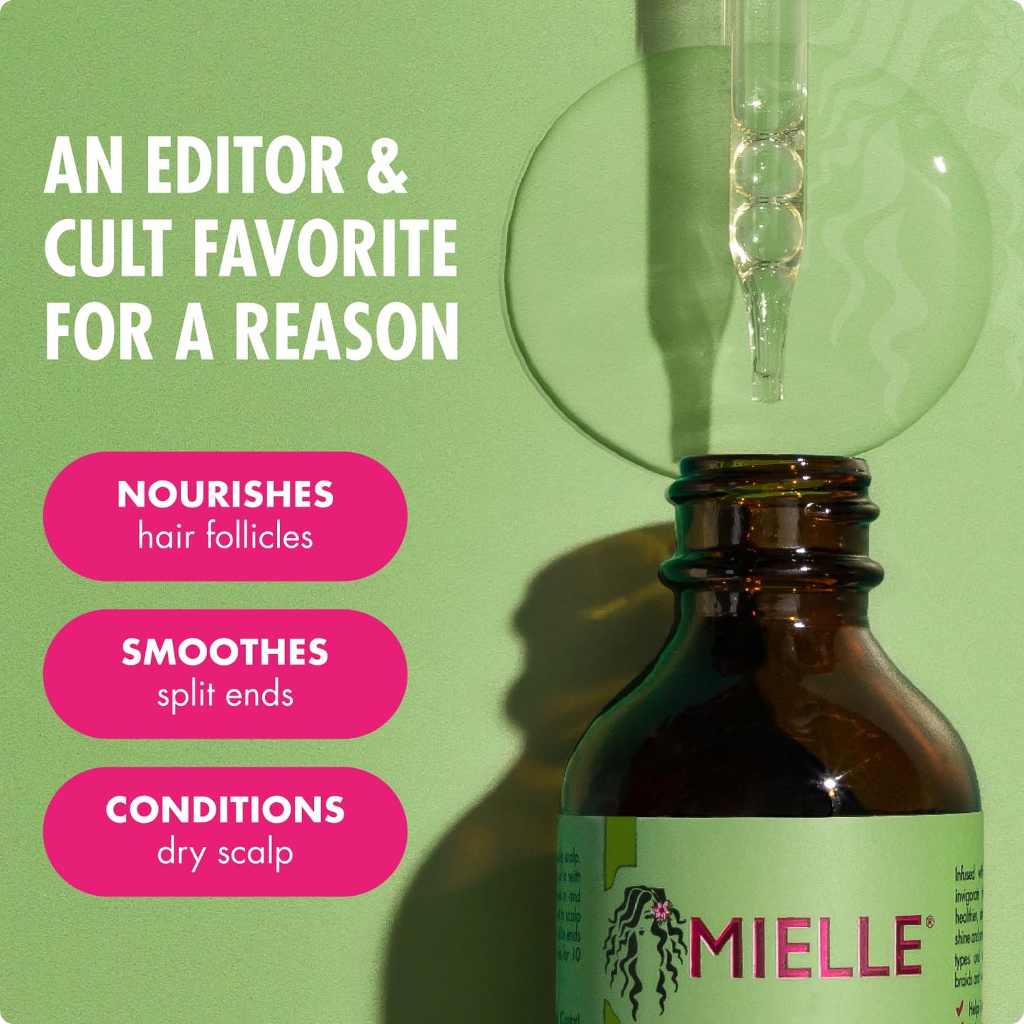 Mielle Organics Rosemary & Mint Hair Oil - Strengthening Biotin Oil Infused Frizzy & Damaged Hair Care - Split Ends & Dry Scalp Treatment to Support Beauty and Personal Care Mielle Organics