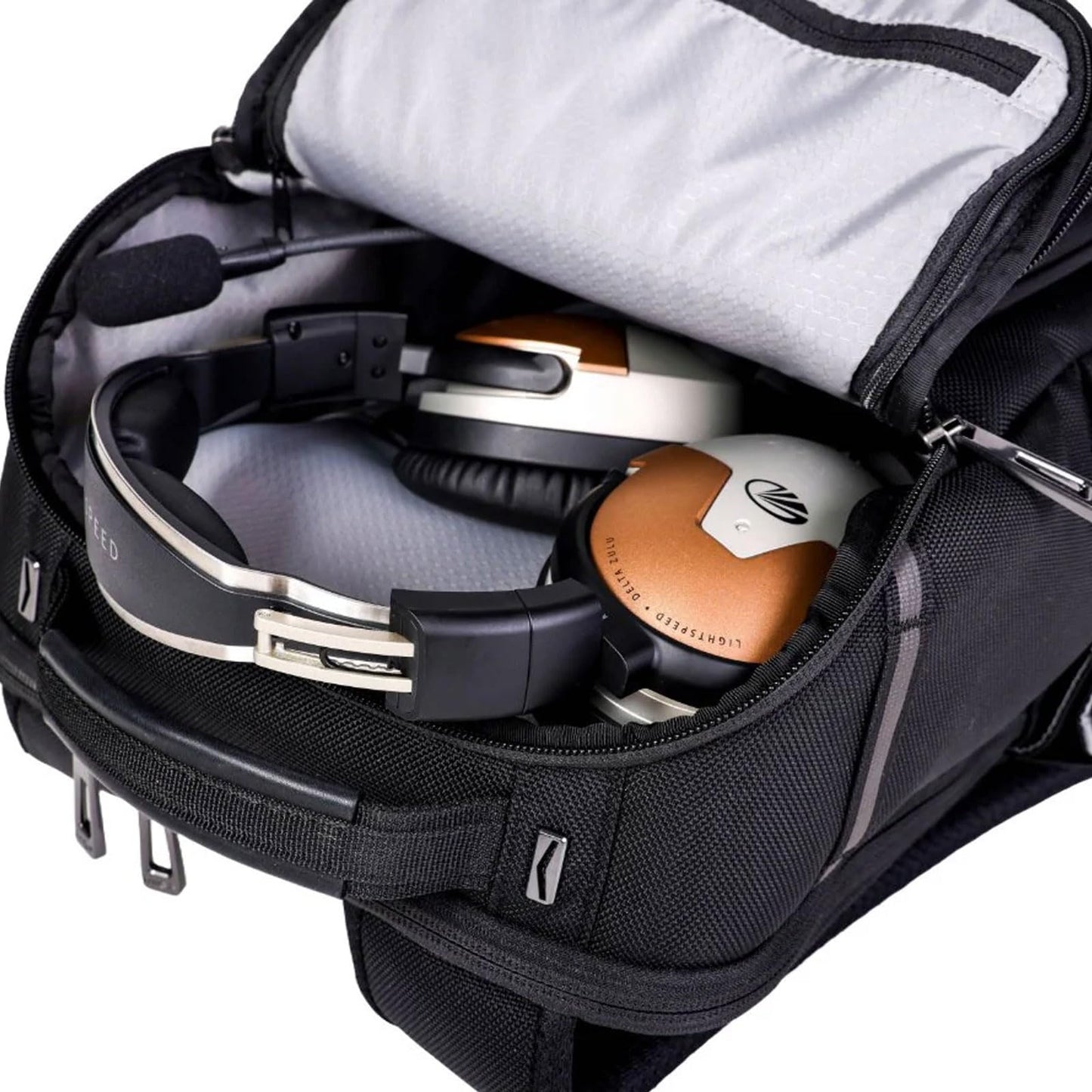 MYGOFLIGHT PLC Elevate Flight Bag | Durable Spacious Water-Resistant Backpack with 1 Pilot Headset, Tablet & Laptop Storage