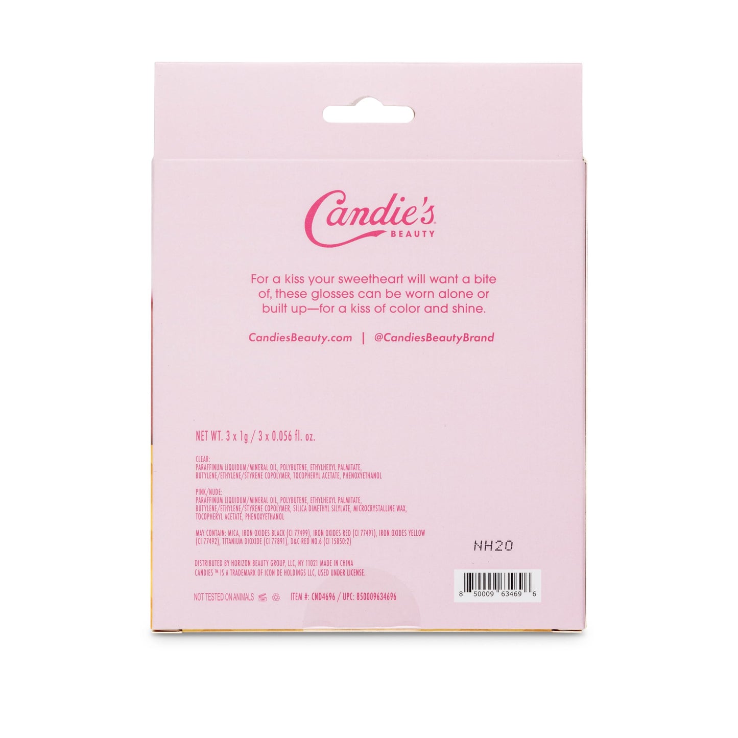 Candie's Parlor Italian Ice Lip Gloss, Mini 3-Piece Set - Moisturizing, Flavorful Lip Care