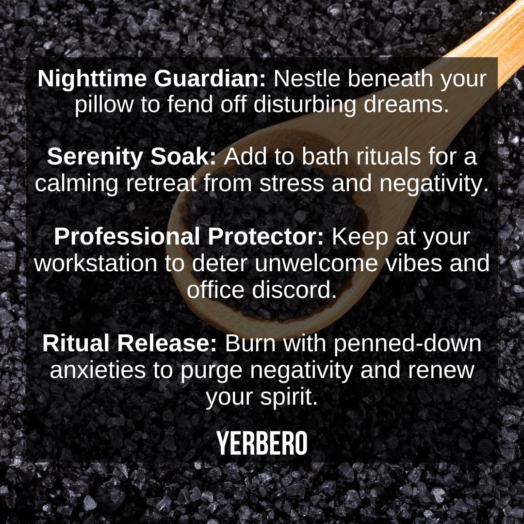 Yerbero - Black Salt for Protection 6oz (170g) - Sal Negra - Essential Wiccan & Witchcraft Supplies for Rituals, Spells, and Purification - Premium Beauty and Personal Care YERBERO