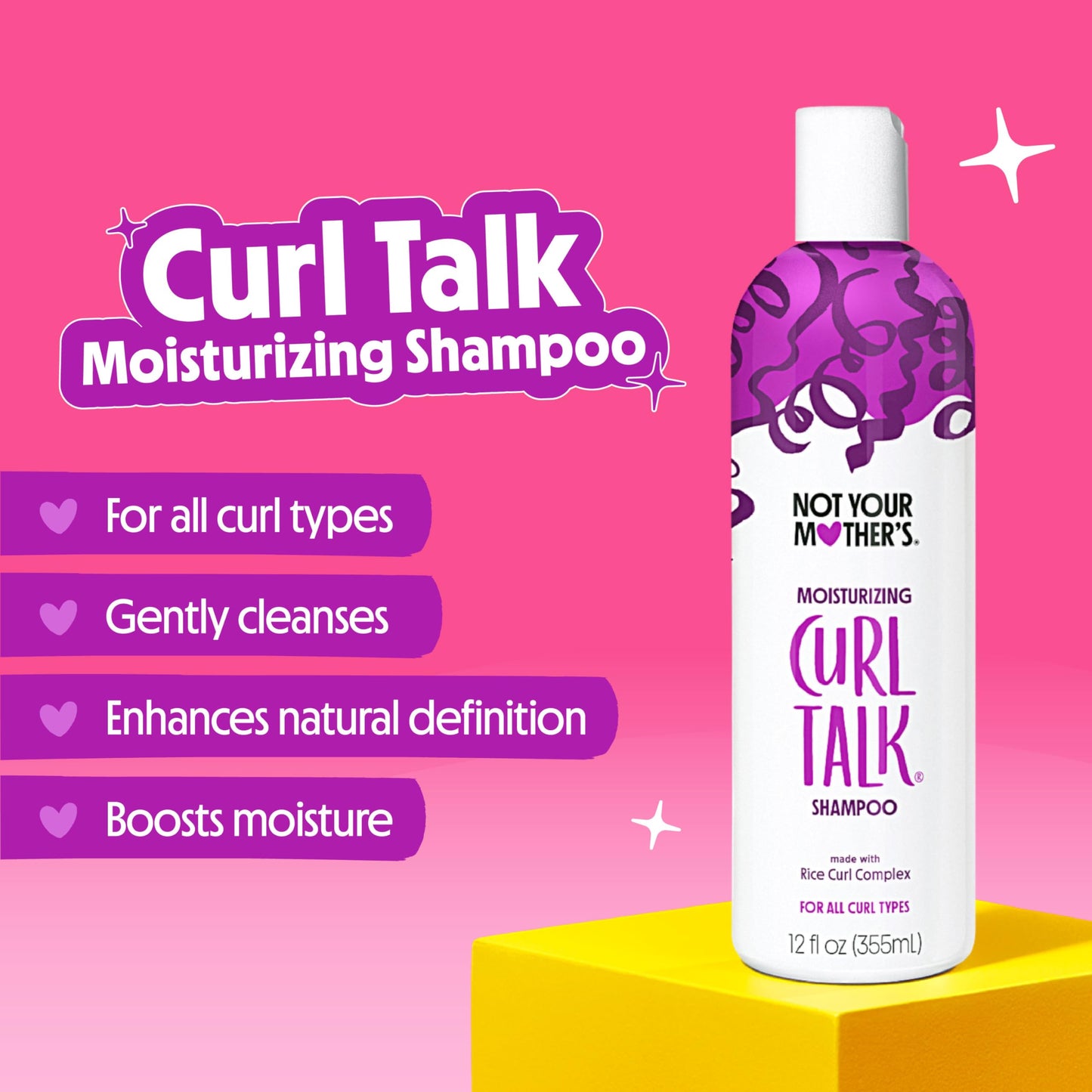 Not Your Mother's Curl Talk Shampoo and Conditioner Set for Curly Hair - (2 Pack) 12 fl oz - Shampoo and Conditioner for Women with All Curl Types