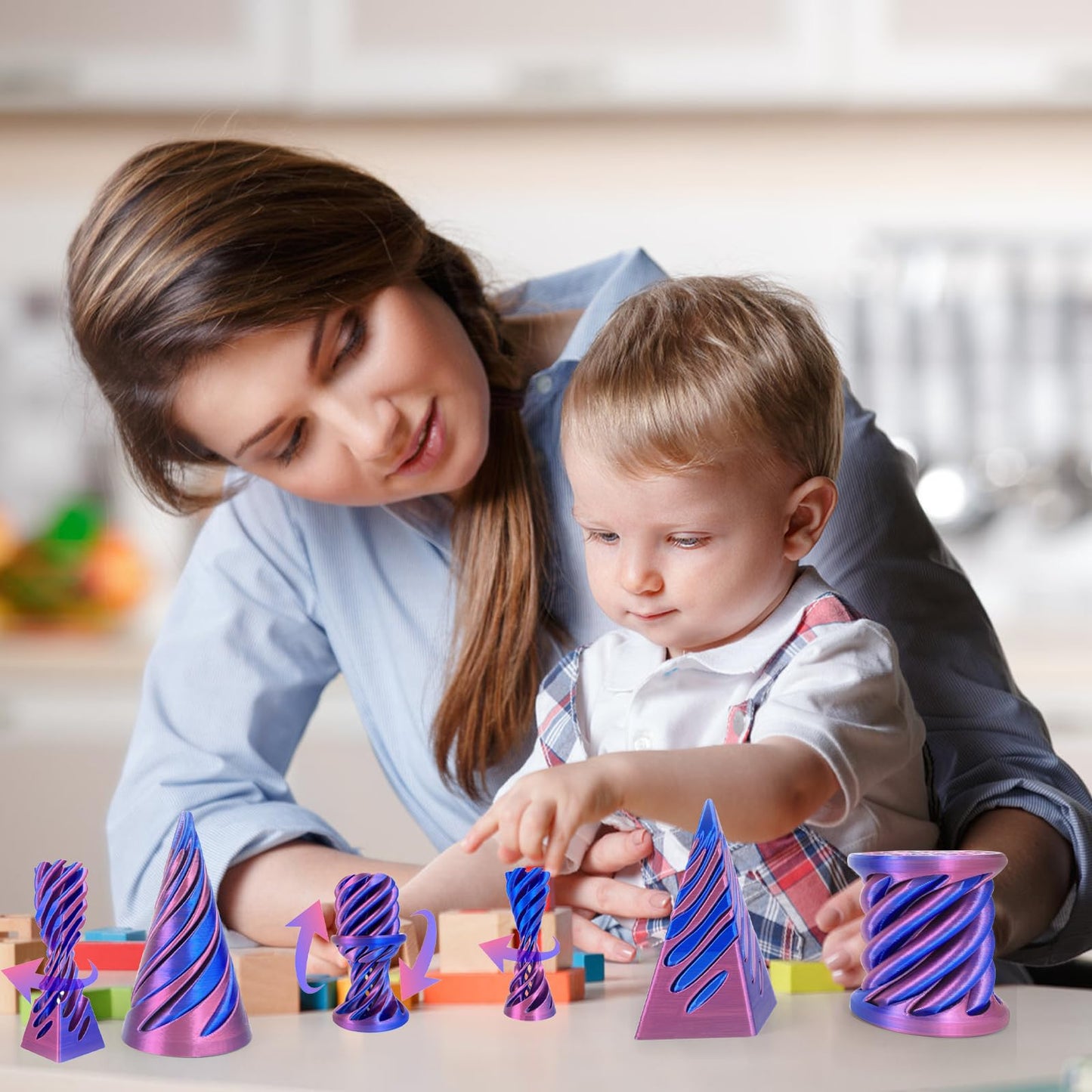 Impossible Cone Fidget Toy – 3D Printed Spiral Cone Fidget Toy for Adults, Stress Relief and Focus, Unique Fidget Cone for Anxiety & Relaxation