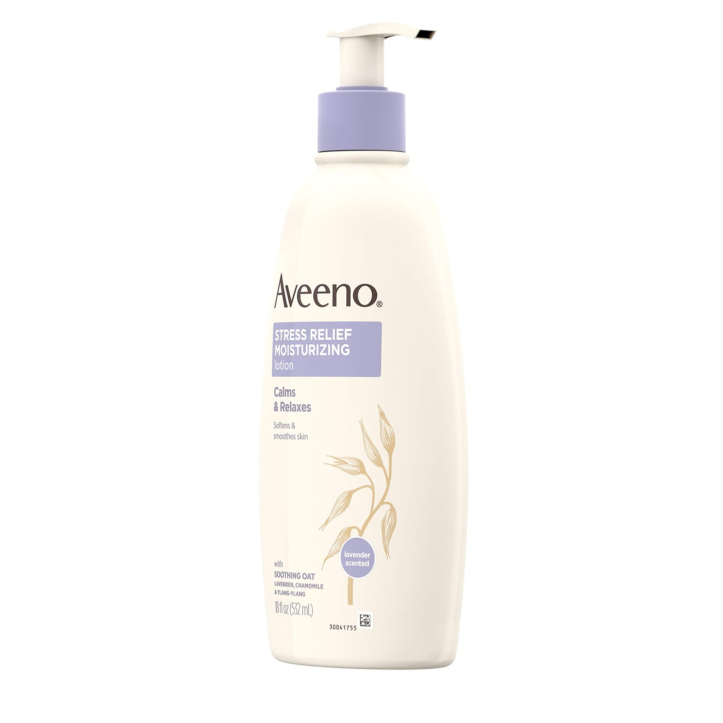 Aveeno Stress Relief Moisturizing Body Lotion with Lavender, Natural Oatmeal & Chamomile & Ylang-Ylang Essential Oils to Calm & Relax, Non-Greasy