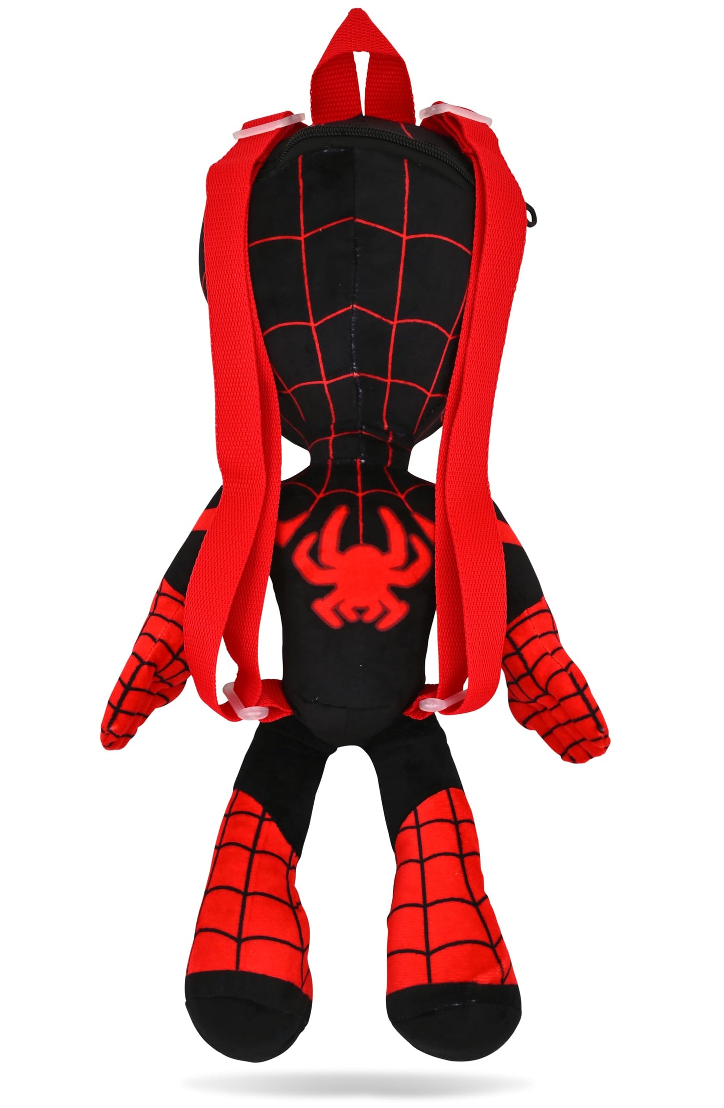 Marvel Spidey and his Amazing Friends Boys' Kids Plush Toy Backpack - 18 Inch, Adjustable Straps, Zipper Closure (Spin)