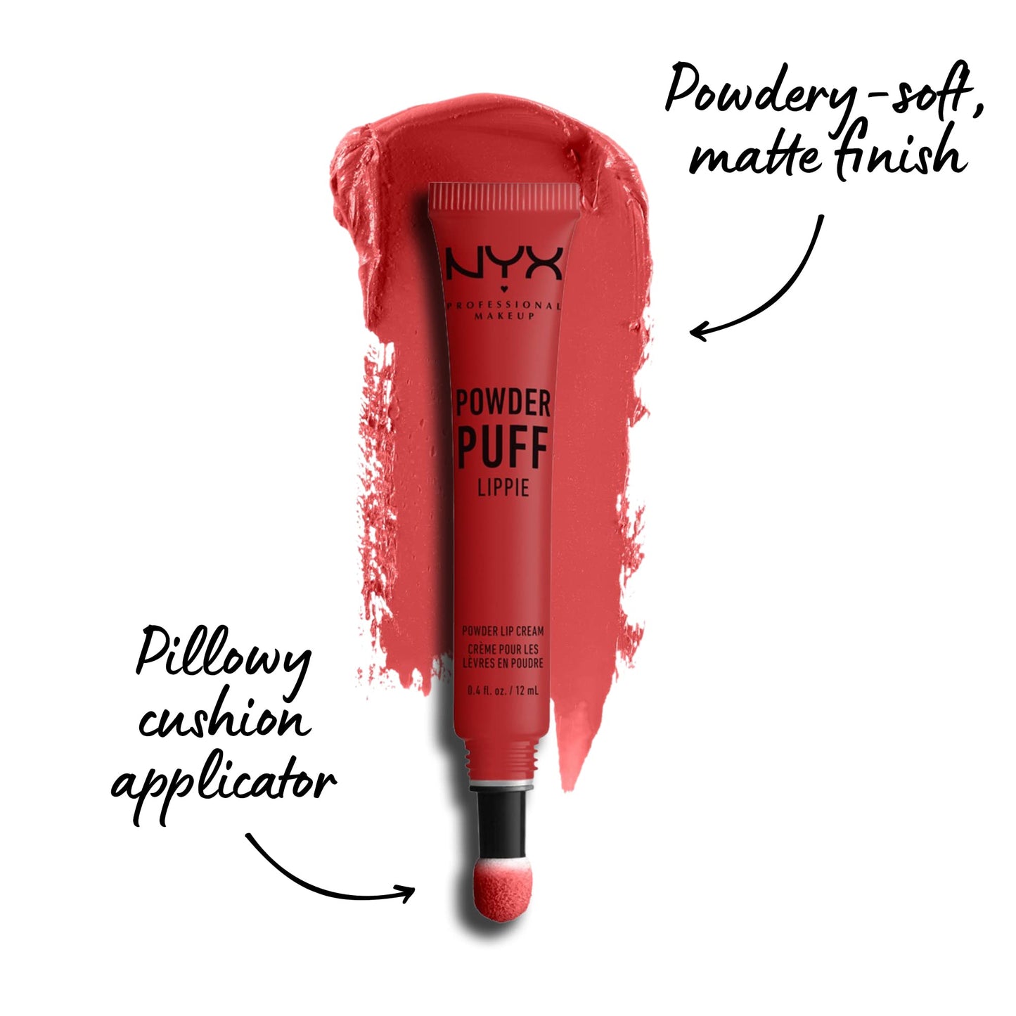 NYX PROFESSIONAL MAKEUP Powder Puff Lippie Lip Cream, Liquid Lipstick - Puppy Love (Warm Medium Peach)