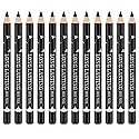 Go Ho 12 PCS Black Eyebrow Eyeliner Pencils,Sweatproof Eyebrow Pencil,Long-lasting Nice Color Eye Brow Gel Pen Makeup Brow Tint Sticks?Black?