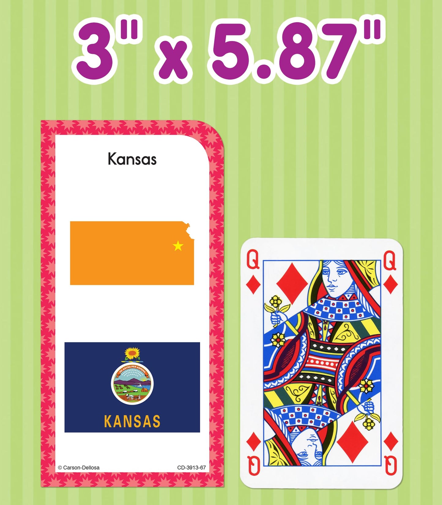 Carson Dellosa States and Capitals Flash Cards for Kids Ages 8+, Geography Flash Cards with US History, Fun Facts, Grade 3, Grade 4 and Grade 5