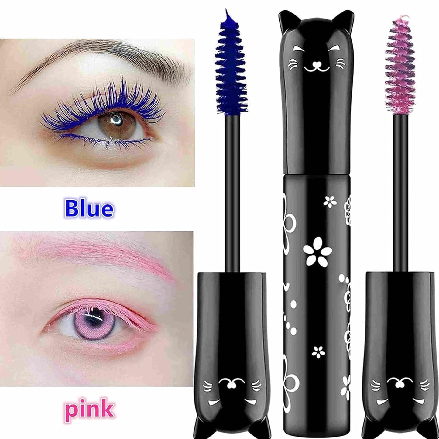 6 colored Mascara sets Gift mascara volume and length White Blue Purple Black Brown Pink Waterproof Natural Hypoallergenic Color Makeup Best Benefit