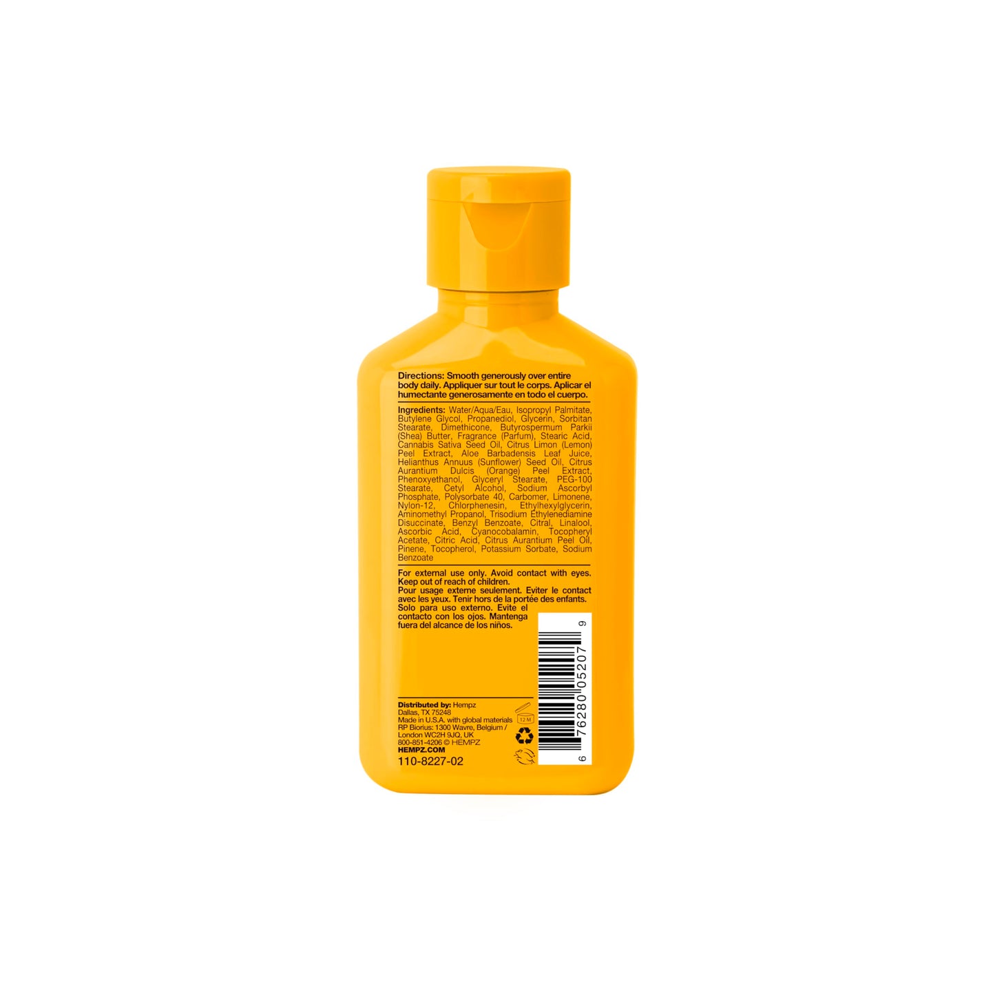 Hempz Body Lotion - Citrus Blossom Limited Edition Mini Daily Moisturizing Cream, Shea Butter, Aloe, Body Moisturizer - Skin Care Products, All