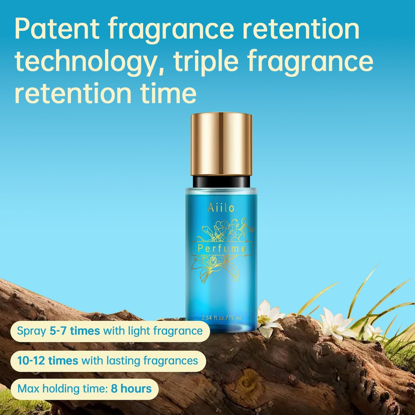 Aiilo Hair Perfume for Women, Long Lasting Hair Fragrance Mist, Hair Perfume Spray for Hair, Body & Clothes, Lightweight Non-Greasy Formula, Up to 8