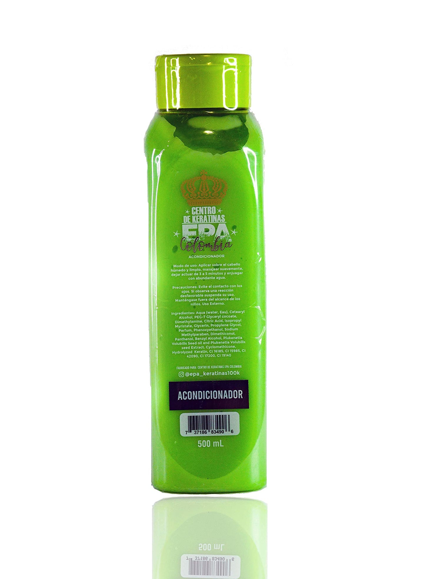 EPA COLOMBIA Keratin Minicombo Set - Shampoo, Conditioner, Brush, 200ML Treatment, Thermal Protector Spray for All Hair Types