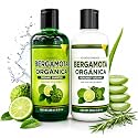 Shampoo Organic Bergamot + Conditioner (16.9 fl oz) with Aloe Vera & Rosemary | SHAMPOO ORGÁNICO BERGAMOTA con Sábila & Romero + Acondicionador - 500