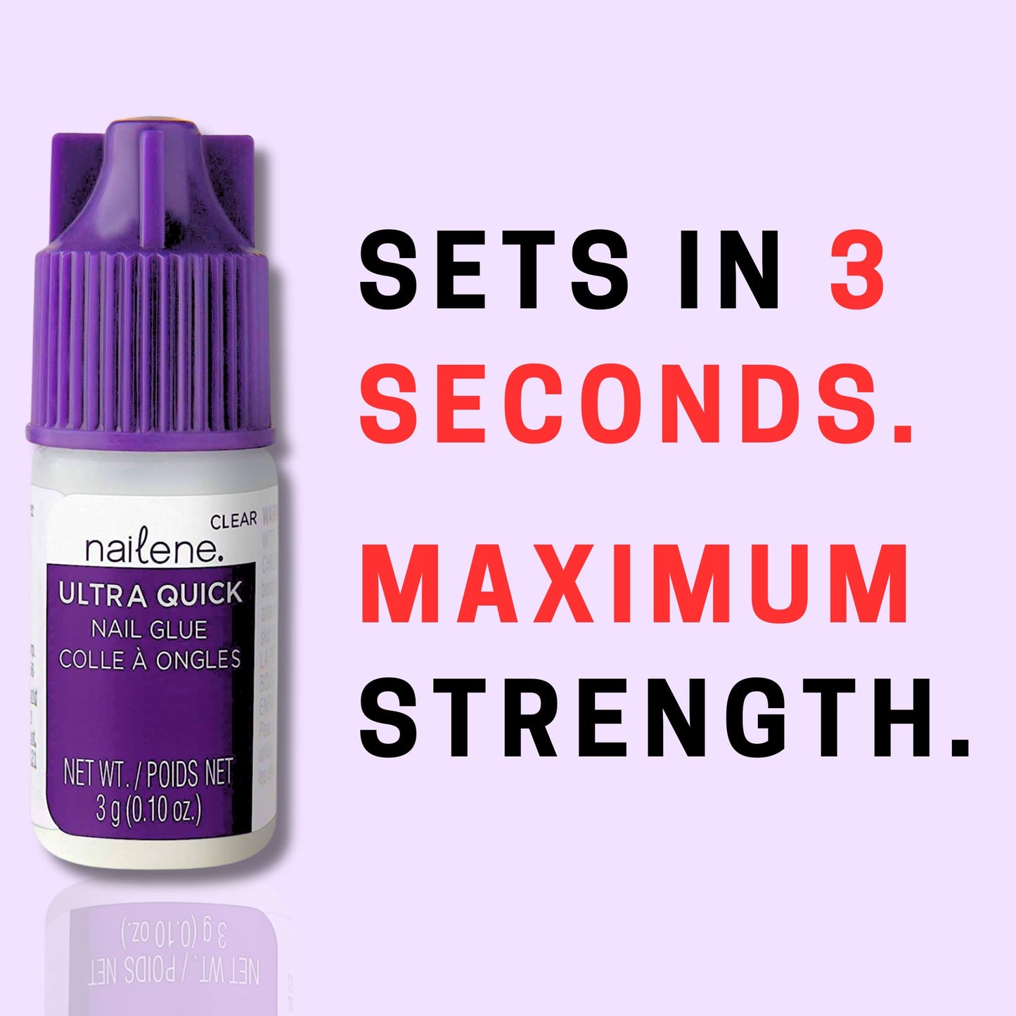 Nailene Super Strong, Fast-Drying Nail Glue - Durable, Easy to Apply False Nail Glue - Repairs Natural Nails - Quick-Drying Nail Adhesive Lasts Up