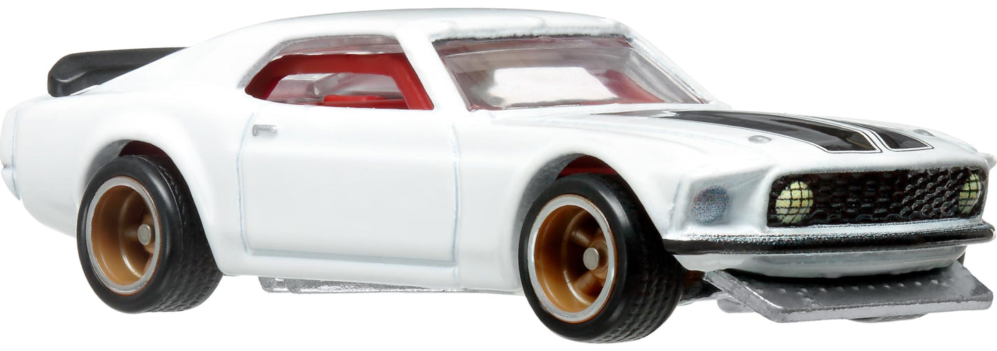 Hot Wheels Toy Car, Premium Fast & Furious 1:64 Scale Die-Cast Ford Mustang Boss for Collectors, Inspired by Fast & Furious Movie Franchise