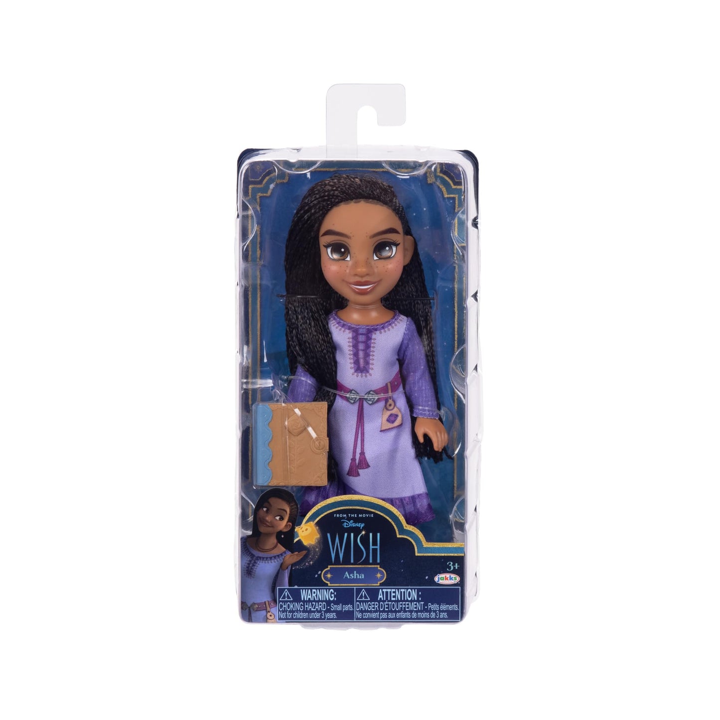 Disney Wish Asha Petite Doll 6 Inches Tall, Pocket Size with Authentic Movie Fashions