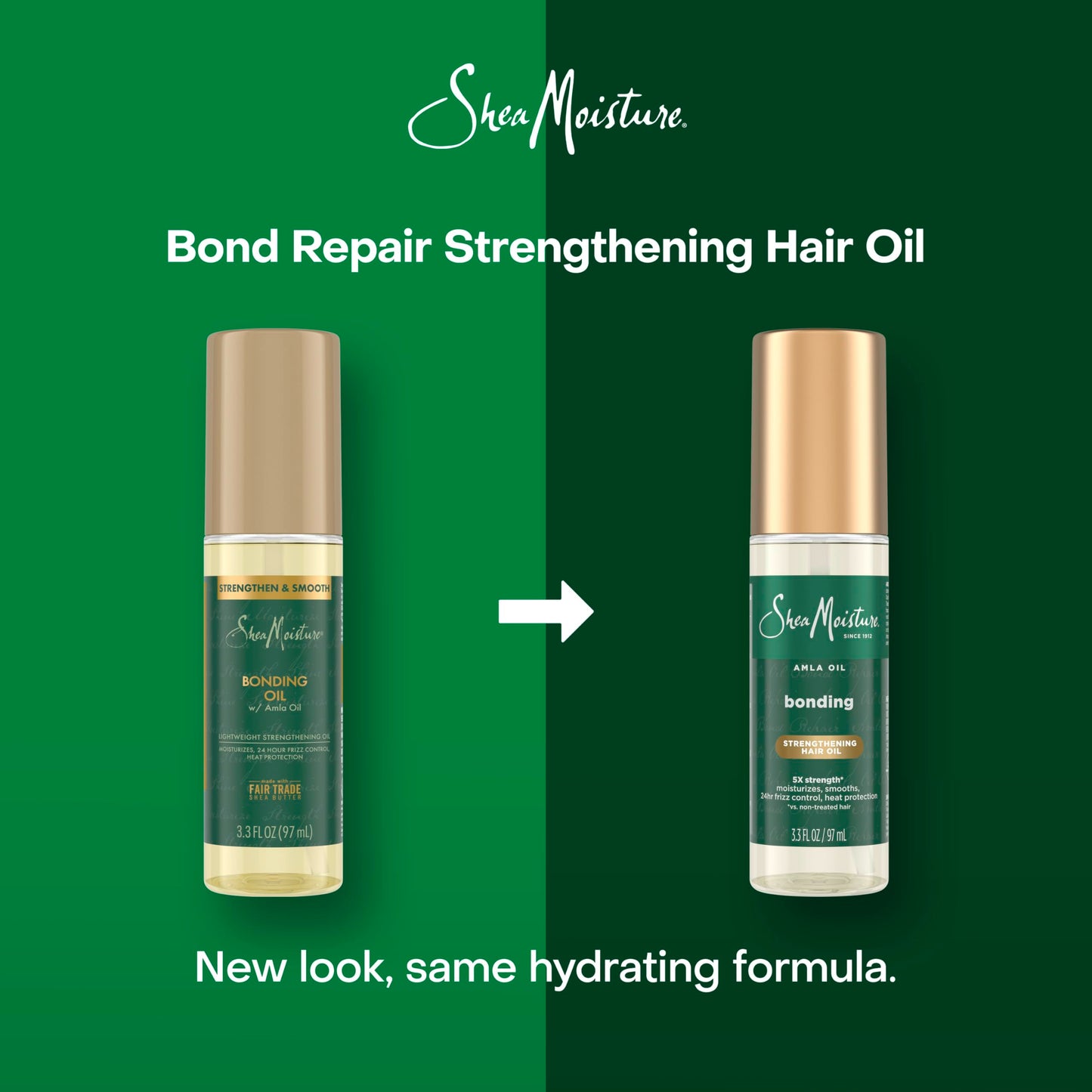 Shea Moisture Bonding Oil Amla Oil To Protect, Strengthen And Smooth Hair With Amla Oil And Fair-Trade Shea Butter With 5X Strength And 24-Hour Frizz
