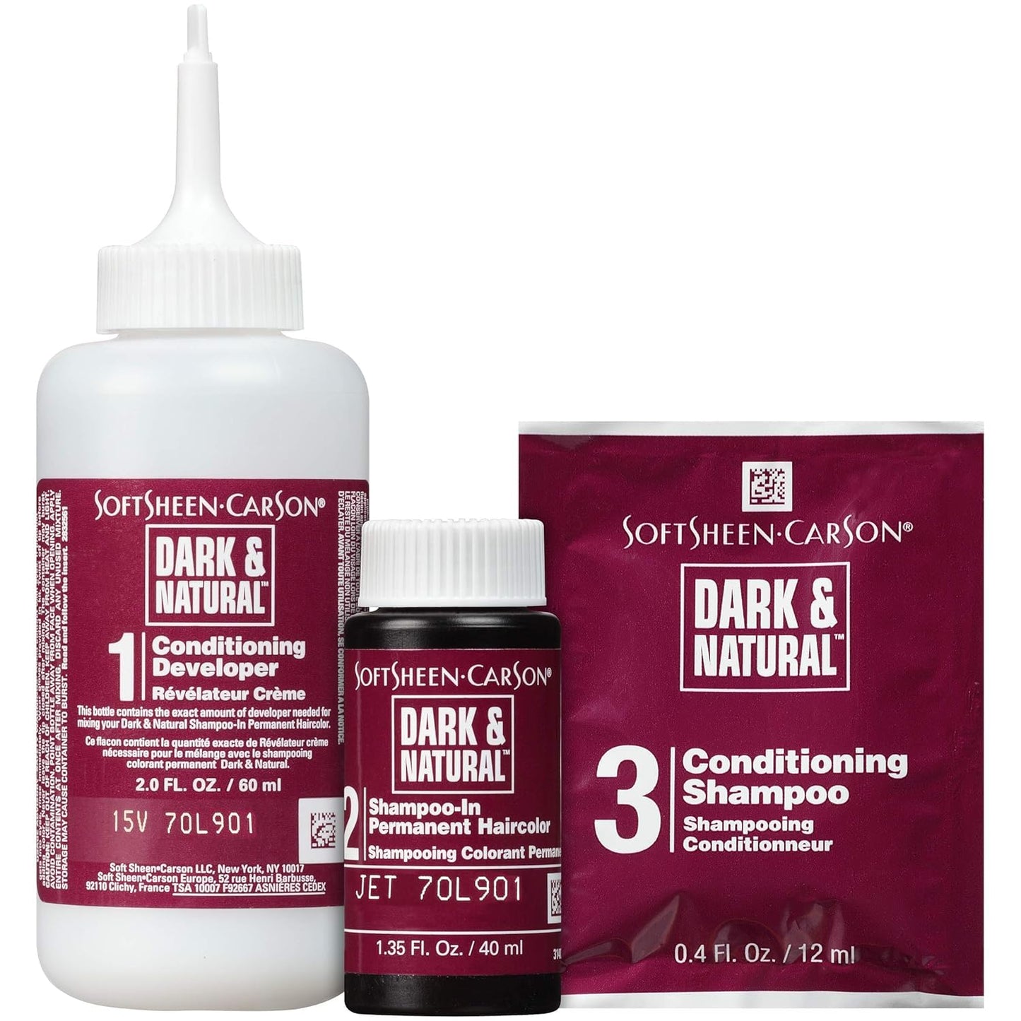 Dark & Natural Color Men Jet Black (3 Pack)