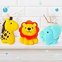 Spongentle Baby Bath Sponge Gift Set - Animal Kingdom Sponge 3 Pack - Bath Essentials for Baby Boys Girls Infants, Gifts for Newborn and Kids, Must