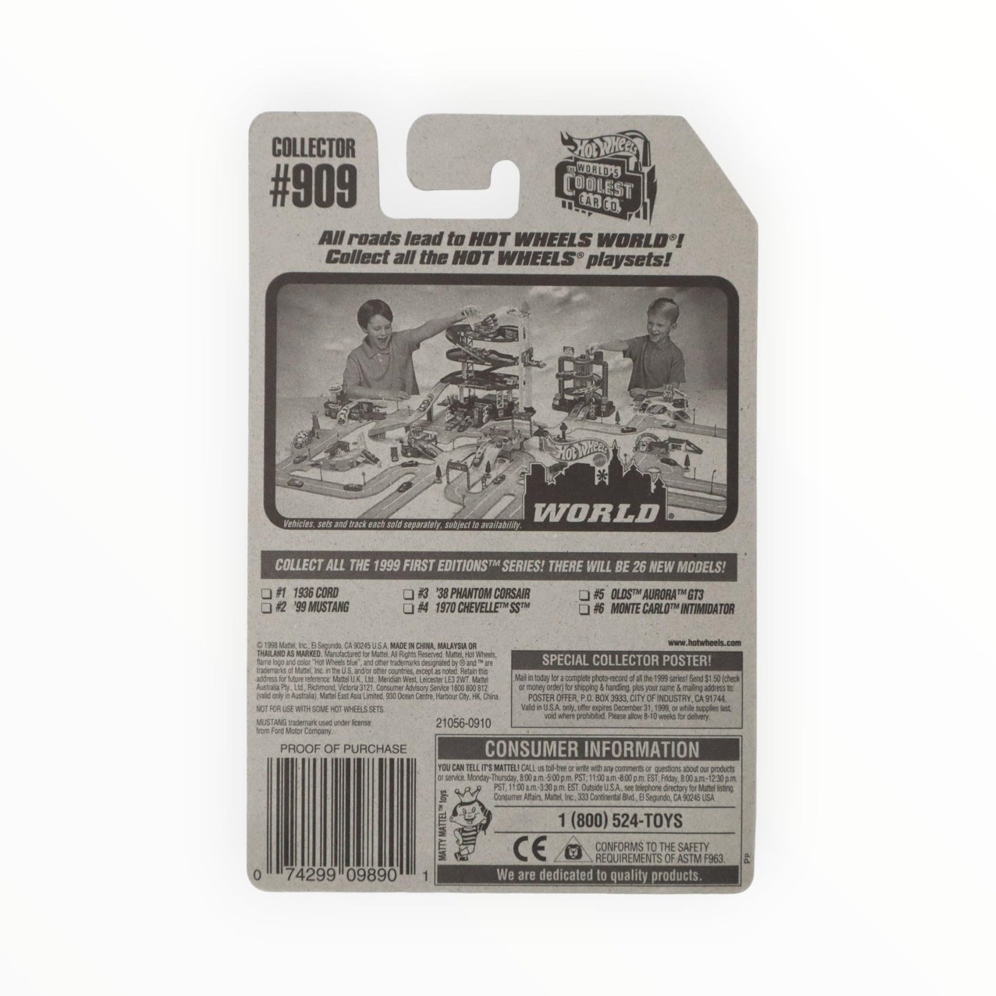 Hot Wheels 1999 First Editions #2 26 Cars, Purple '99 Mustang #909